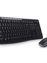 סט מקלדת ועכבר אלחוטיים בצבע שחור Logitech Combo MK270
