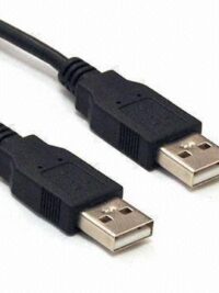 כבל USB זכר לזכר בצבע שחור 2.0