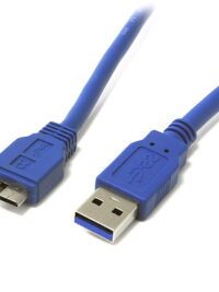 כבל לדיסק קשיח חיצוני באורך 1 מטר בצבע כחול - USB 3.0