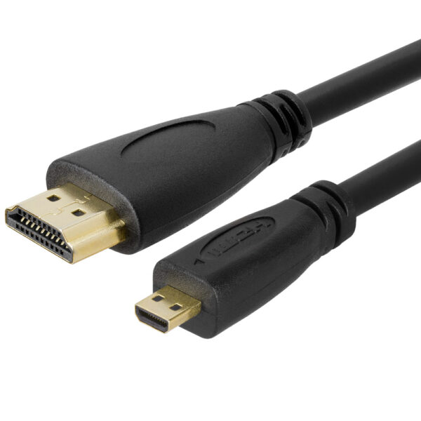 כבל באורך 1.8 מטר בצבע שחור - HDMI TO MICRO HDMI 4K