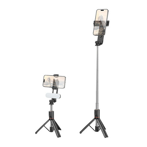 מקל סלפיחצובה עם שלט ותאורה Hoco DYY02 בצבע שחור