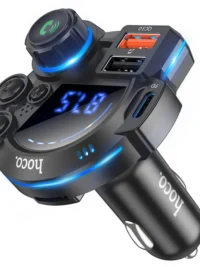 משדר FM בלוטות' ומטען מהיר לרכב hoco DFM01